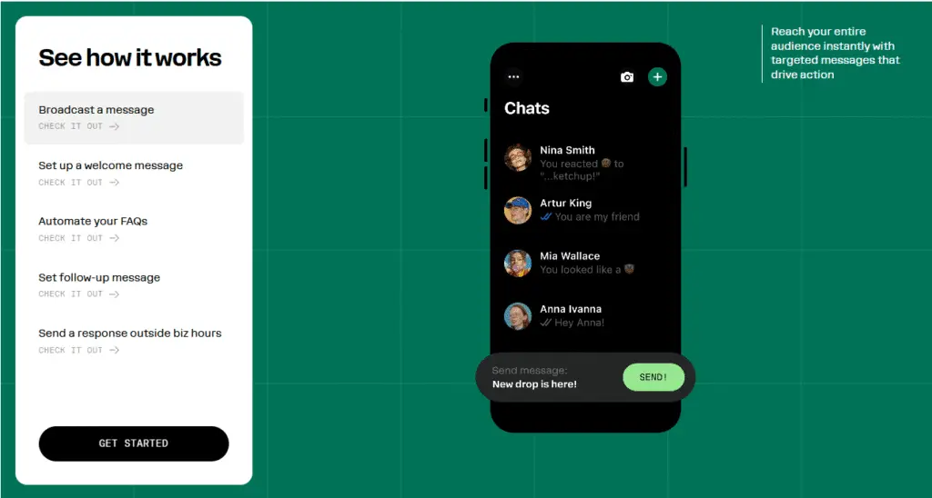 manychat uk whatsapp chatbots